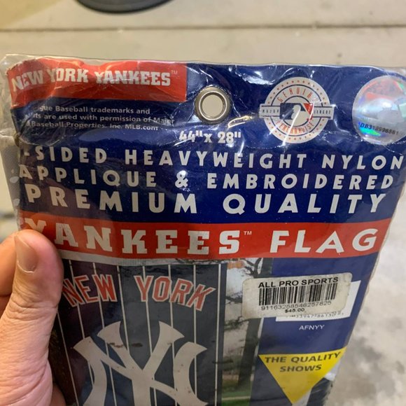 New York Yankees MLB Flag Only 44x28 Applique and Embroidered Flag Banner - Picture 3 of 6